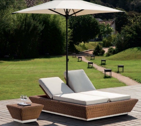 Ratanový nábytok zo záhradného ležadla Point Garden, obdĺžnika