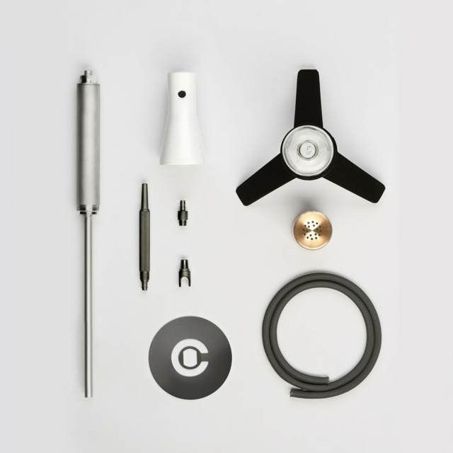 Kompletný stĺp dymovej hadice utesňuje ventily vodnej nádoby