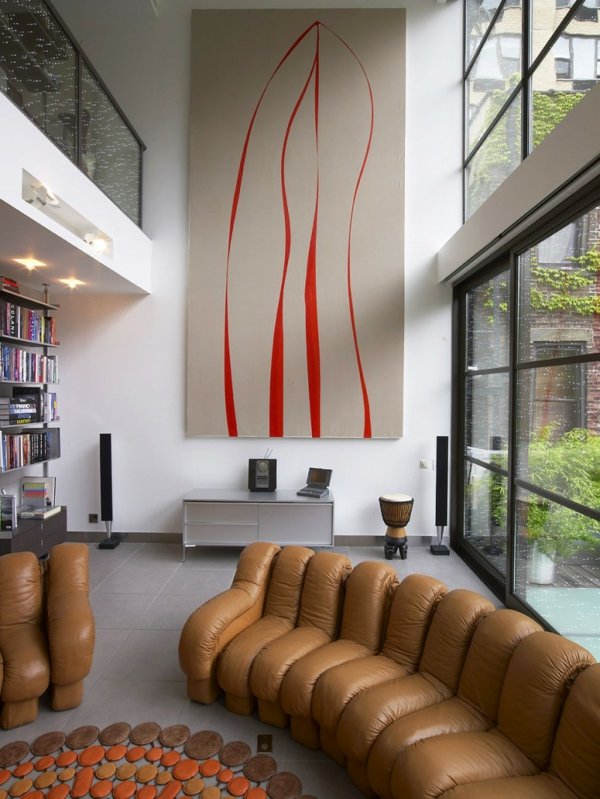 veľký maľovaný dizajn obývačky