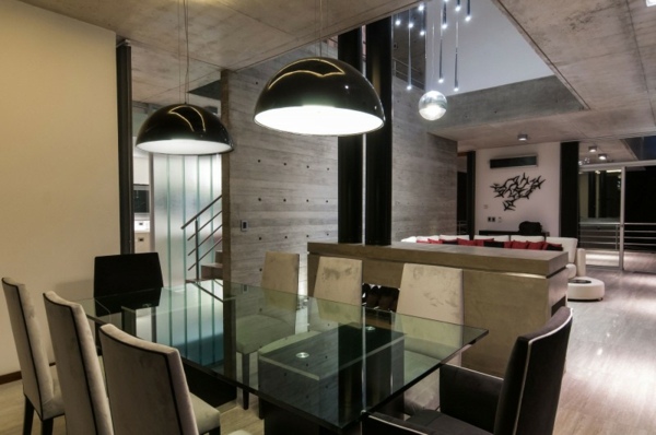 Návrhy na dizajn obývačky so sklenenou tabuľkou a jedálňou-otvorený