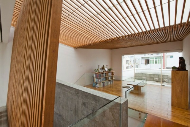 Návrh strešnej krytiny z betónového skleneného zábradlia