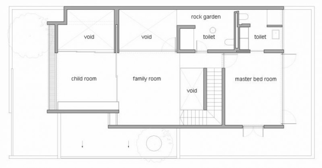 Plán budovy, pôdorys pôdorysu, rozloženie miestnosti na dvoch podlažiach