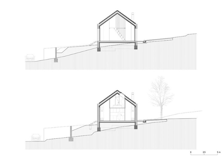 dom plam výhľad na svah