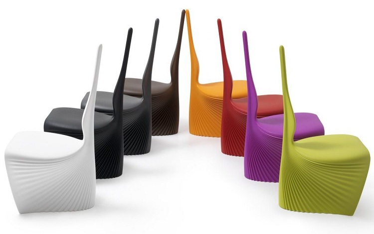 moderné stoličky futuristický dizajn viac farieb