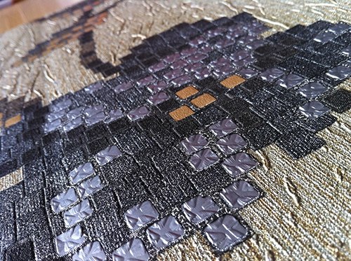 Geometrický vzor textúrovanej tapety