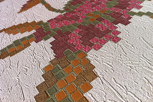 Textilný moderný luxusný vzor tapety