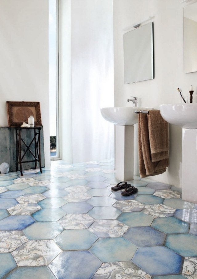 Porcelánová dlažba v tvare šesťuholníka-pastello grestec-dlažba Porcelánové dlaždice Seckseck-kúpeľňa Pastello Grestec-Dlaždice