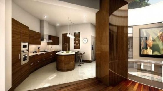 Moderný podzemný interiér vily Moderný-vila-podzemný-interiér
