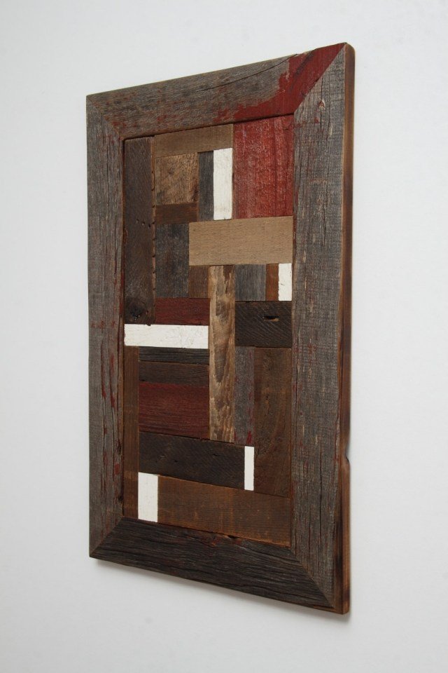 Nástenné šperky drotár-drevo recyklovať nápady-darčeky Recyklujte nástenné šperky z drôtenej starej stodoly