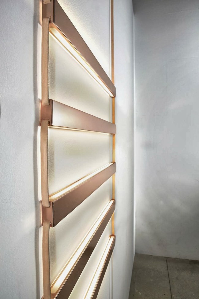 Nástenné svietidlo moderného minimalistického dizajnu štýlové štýlový kožený záves v minimalistickom dizajne