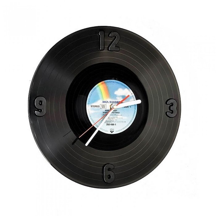 Nápady na moderné vinylové chronometre na nástenné hodiny od Lockengelöt Moderné nástenné hodiny-vinyl chronometer-kučeravá spájka