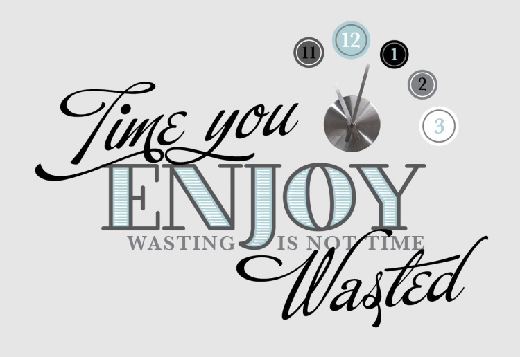 Skombinujte nástenné tetovanie s príslovím a nástennými hodinami citát na stenu-citát-kombinácia-nálepka na stenu