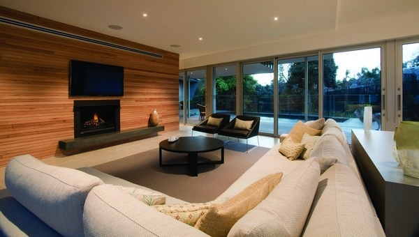 biele rohové sedacie súpravy nápady obklady na stenu z dreva nápady na bielu rohovú sedaciu súpravu na drevené obklady stien