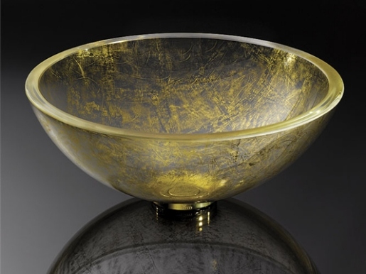 umývadlové sklo vitraform zlatý list vitraform