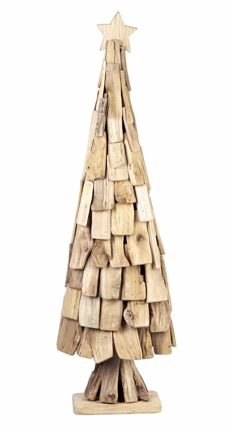 Vyrobte si vlastný vianočný stromček z naplaveného dreva a zvyškov dreva moderné-vianočné dekorácie-drotár-vianočný stromček-eko-naplavené drevo-urob si sám-kreatívny nápad