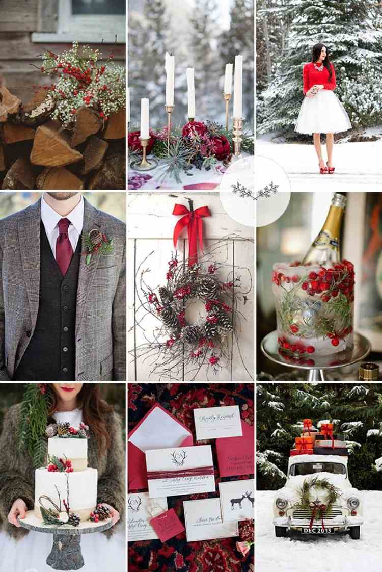 červené bobule, sneh a sviečky pre útulné vianočné ozdoby vianočné dekorácie-moderné-urob si sám-nápady-kreatívne-darčeky-prírodné ametrialy