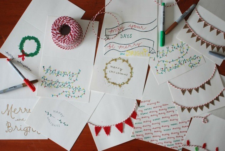 vytvorte si moderné vianočné pohľadnice sami textom