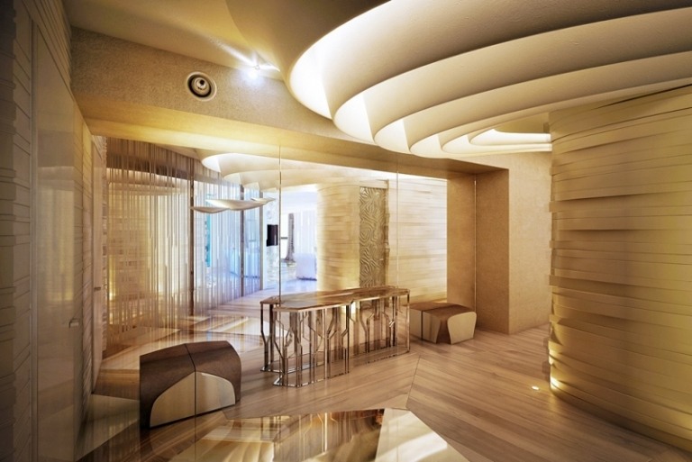 Moderné obývacie nápady-obývačka-drevená podlaha-kovový konferenčný stolík