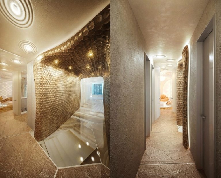 Navrhnite moderné-bývanie-nápady-chodba-prírodný kameň