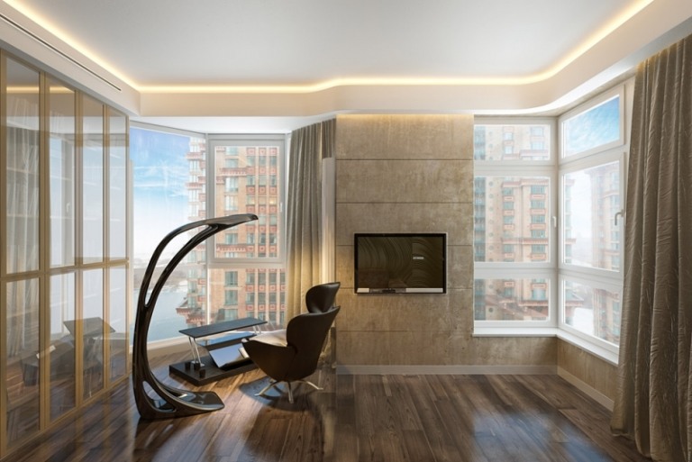 Moderné nápady na bývanie Televízny kancelársky stôl