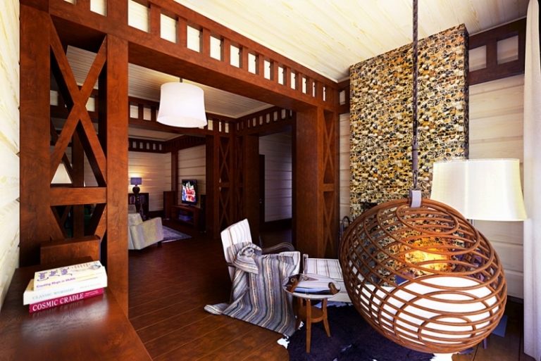 moderné-bývanie-nápady-obývačka-prírodný kameň-drevo