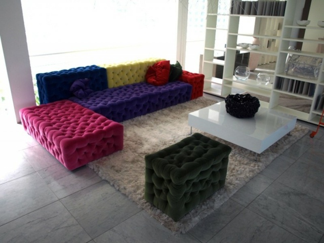 Nápady na bývanie obývacia časť rohová sedacia súprava pohovka čalúnenie