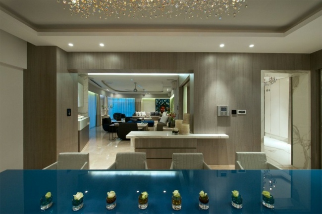 Nápad na dizajn obkladu mramorovej steny v Indii