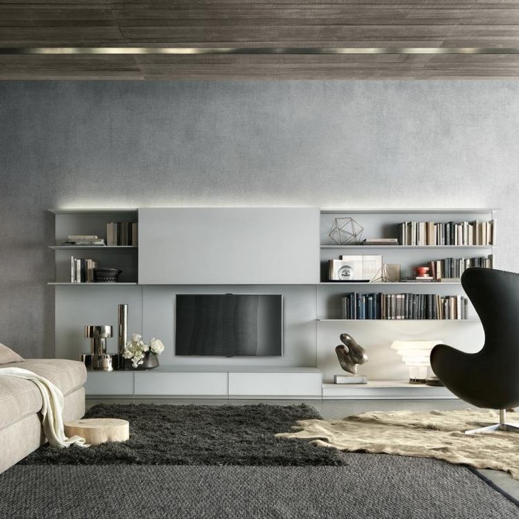 Nástenná jednotka Abacus od Giuseppe Bavuso Nástenná jednotka s LED osvetlením -ABACUS-Giuseppe-Bavuso-biela-fallteppich-designová klasika-čalúnené kreslo-vajíčko-stolička