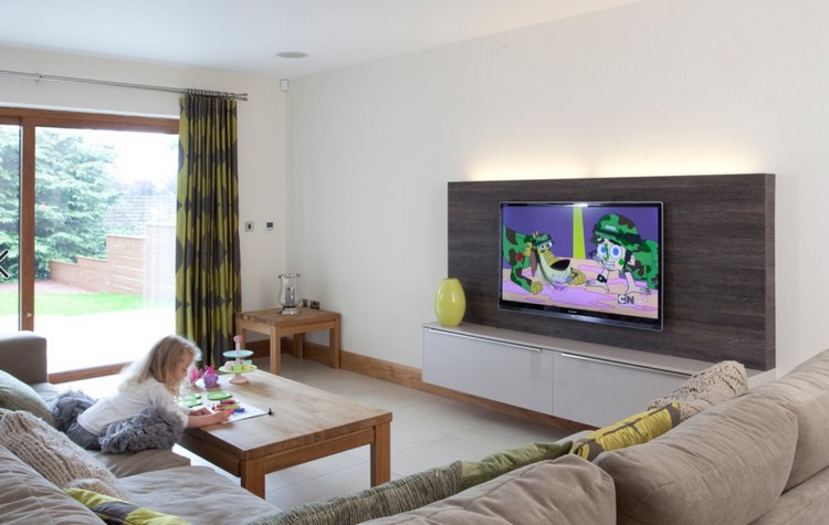 nepriame podsvietenie za televízny nábytok Nástenná jednotka-s-LED-osvetlením-podsvietenie-nepriame-svetlo-nástenná-TV