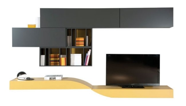 Nápady na dizajn nástenného systému Retro prvky prakticky malý kompakt