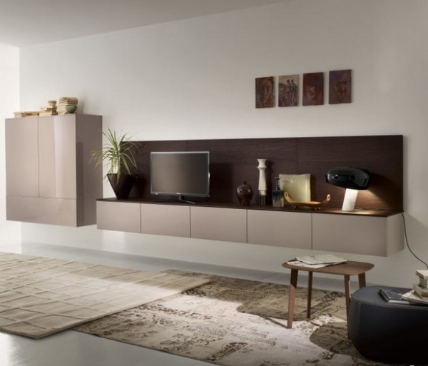 Nástenná jednotka do obývačky vyrobená z kvalitného dreva bez úchytiek moderné-obývacie-steny-LED-technológie-koše-klopové-dverové-stenové panely