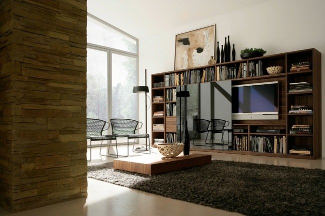 Moderné nástenné jednotky posuvný panel z masívneho dreva Gruber Schlager