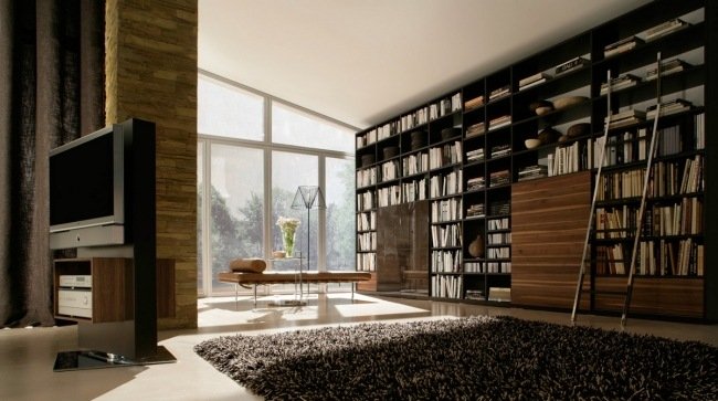 stenová jednotka z masívneho dreva, knižnica, gruber schlager