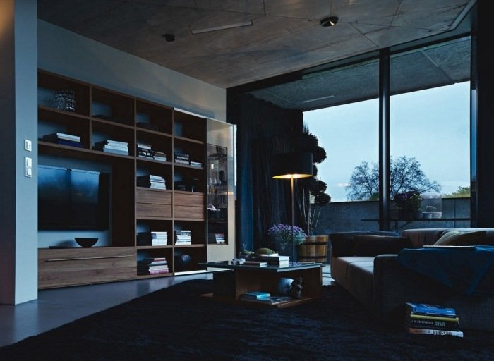 nástenná jednotka-masívne drevo-huelsta-police