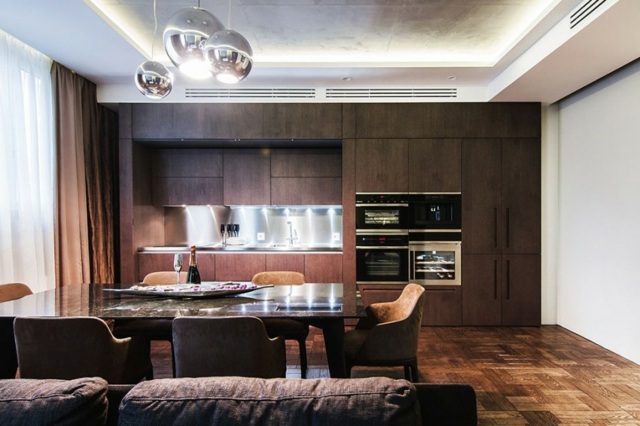 nápady na dizajn vstavané spotrebiče jedálenský kút