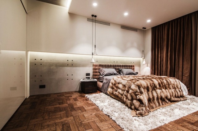 Originálne nápady na osvetlenie spálne šatník