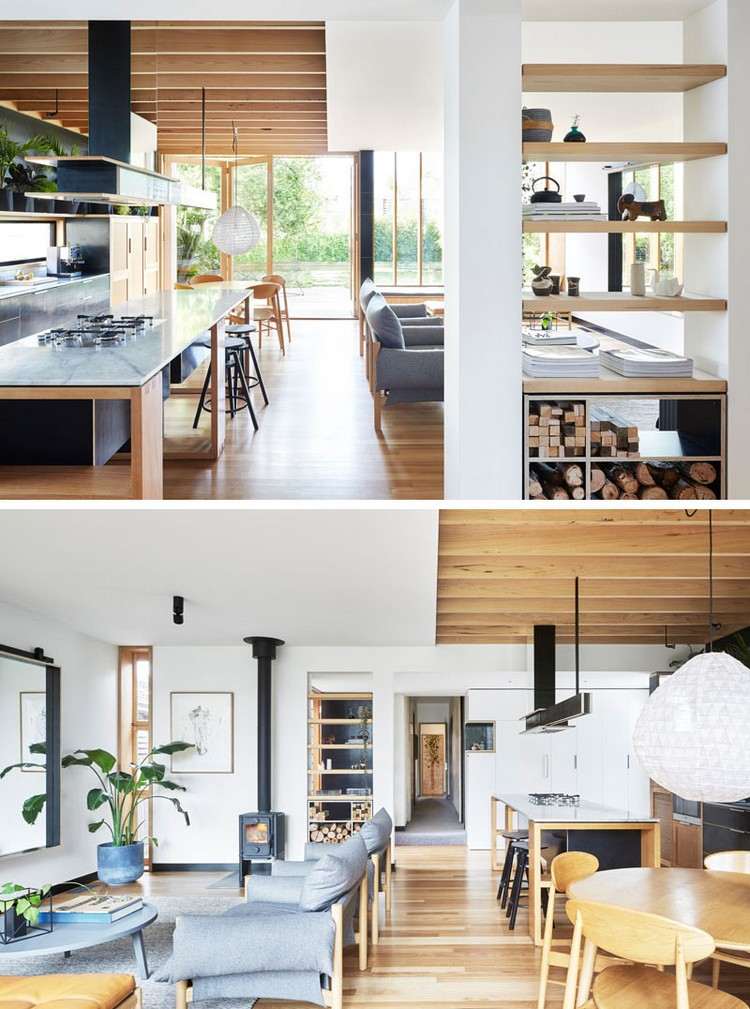 dom-prístavba-drevo-otvorené-obývačka-kuchyňa