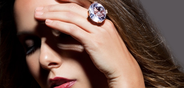 madstone bubliny zbierka šperkov prsteň fialová