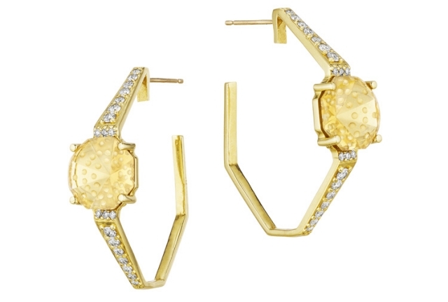 vysoko kvalitné šperky madstone kolekcia náušnice zlatožltá