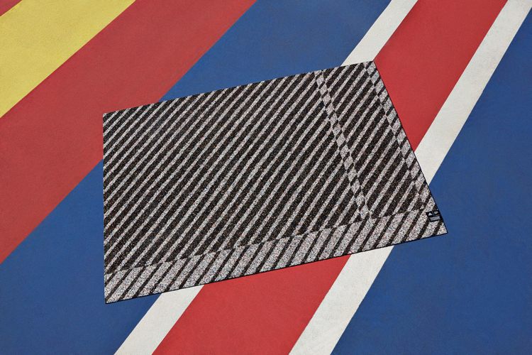 moderný koberec nápady na recykláciu Adidas