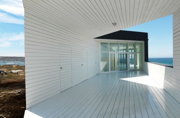 biela terasa-minimalistický dom moderný dizajn - kancelária