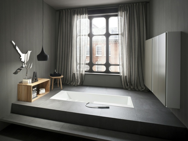 Umývajte vaňu na podlahe relaxačná vaňa podlahová skrinka biela nízka doska taliansky dizajn