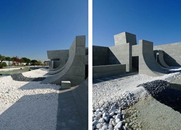 vzrušujúci dizajn - betónový dom