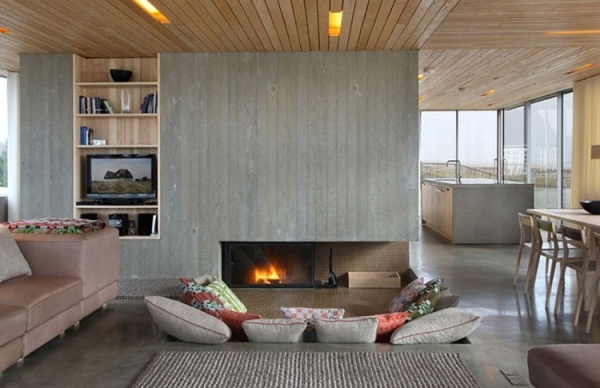 dizajnová prázdninová vila s krbom dizajnová prázdninová vila v krbe so sukničkami