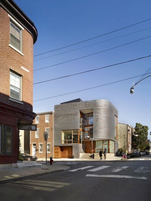 moderná architektúra rohového domu USA nápad moderná architektúra rohového domu USA