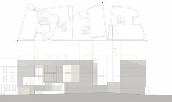 Architekti dom USA budova náčrt pôdorys Architekti dom USA náčrt budovy