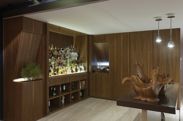 Stolný stolík z alkoholovej alkoholovej skrinky, minibar Nástenná alkochol skrinka stolík minibarová závesná lampa