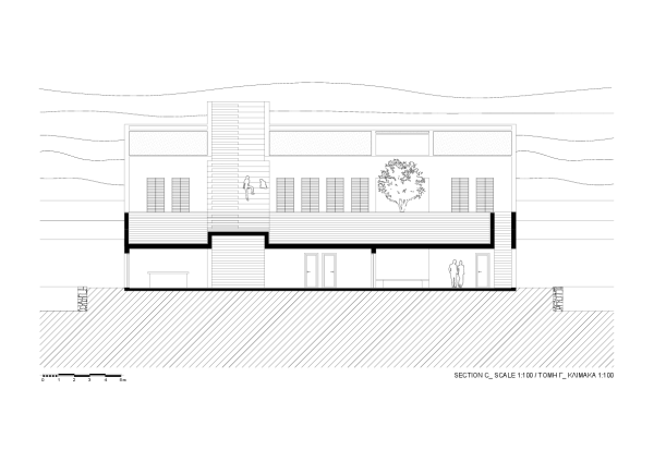 architektonické plány dom na svahu grécko