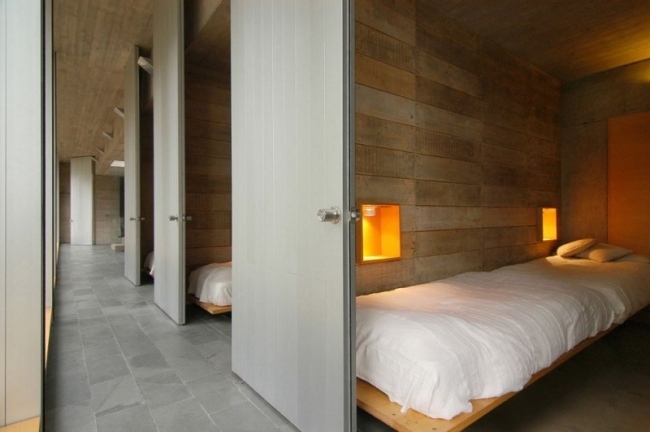 moderný dizajn interiér domu postele drevené palubovky obklady stien moderný dizajn domových postelí drevené obklady stien obklady