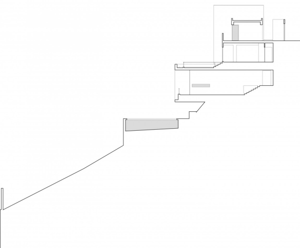 dom na svahu pohľad na prierez alimy